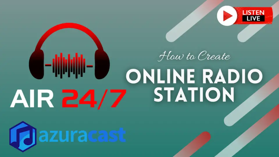 Create 24/7 YouTube Online Radio Broadcast with FFmpeg and Azuracast Web Radio Application (VIDEO)
