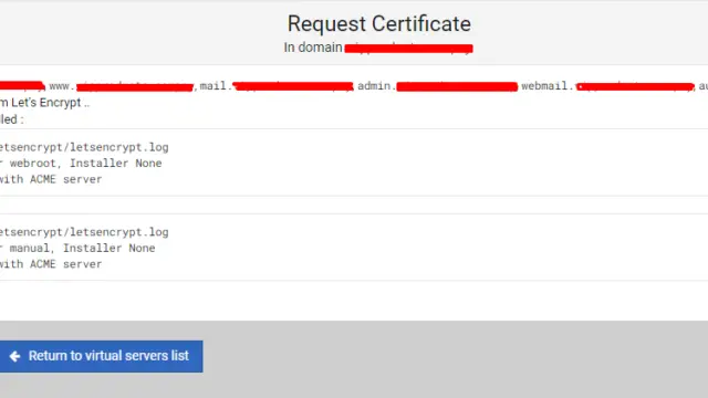 An error appears when I request an SSL certificate request failed : Web-based validation failed DNS-based validation failed