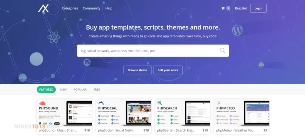 Alkanyx is a newer PHP marketplace